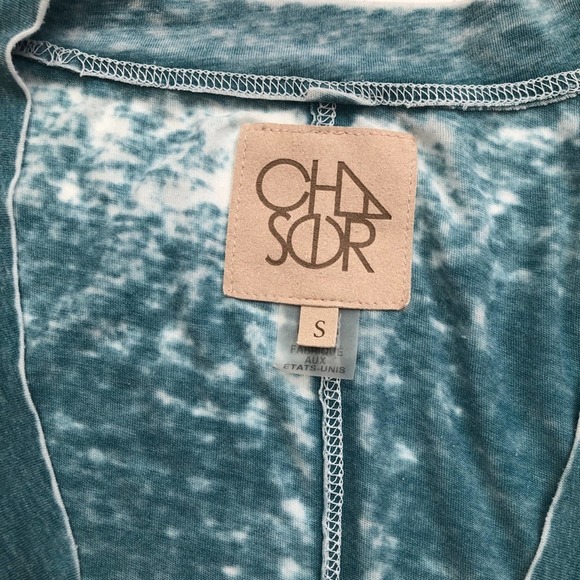 Chaser Burnout Long Sleeve Tee Teal Small - Picture 5 of 10
